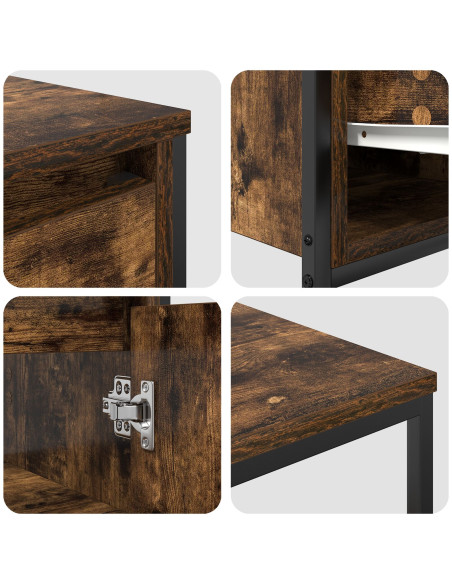 Set di mobili per il bagno 2 pcs Rovere Affumicato e Nero