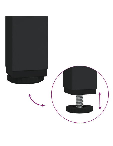 Set di mobili per il bagno 3 pcs Rovere Nero Legno multistrato