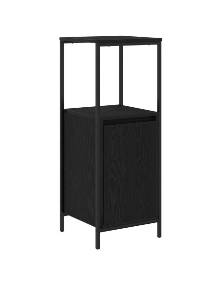 Set di mobili da bagno 3 pezzi in legno ingegnerizzato rovere nero