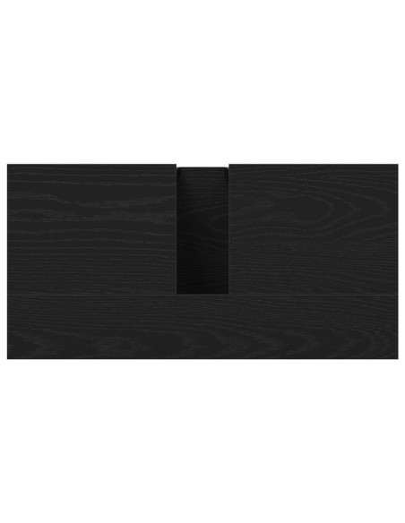 Armadio per Lavabo da Bagno Rovere Nero 60 x 30 x 60 cm