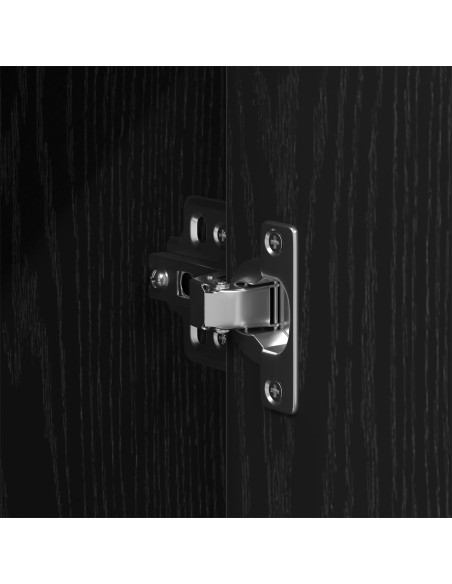 Mobile da bagno  Nero Rovere 33x33x120,5 cm in legno ingegnerizzato