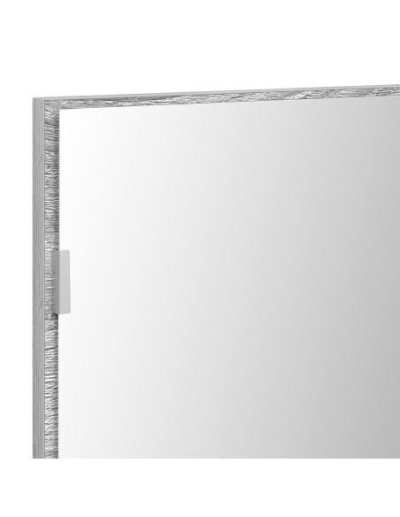 Mobile da bagno  con specchio e luce LED Grigio Sonoma 80x37 cm