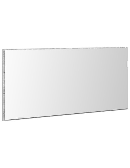 Specchio con luci a strisce a LED Grigio sonoma alto 80 x 37 cm