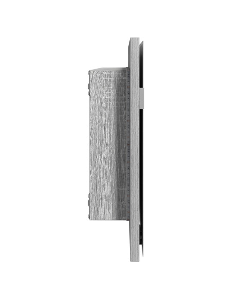 Mobile da bagno  con specchio e luce LED Grigio Sonoma 80x37 cm