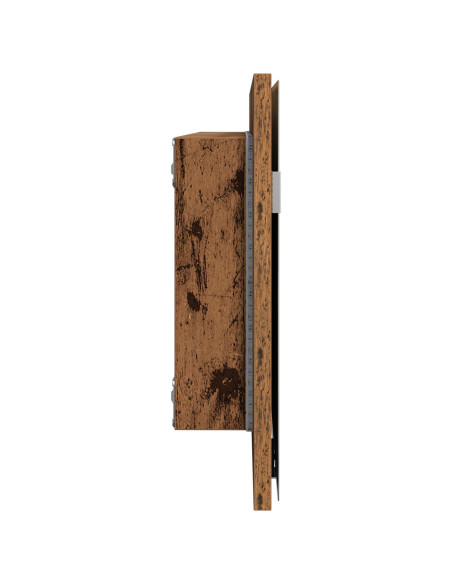 Mobiletto da Bagno  con Luci a LED in Legno Vecchio 80x37 cm