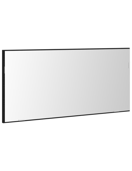 Mobile da Bagno con Specchio e Luce LED Rovere Nero 80x37 cm