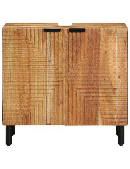 Mobile Lavabo da Bagno  62x33x58 cm in Legno Massello di Acacia