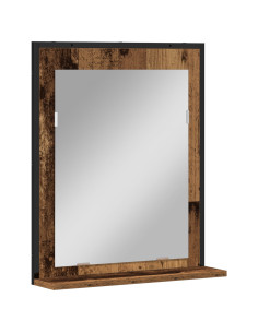 Specchio con lo scaffale Legno vecchio 50 x 12 x 60 cm