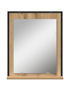 Specchio con lo scaffale rovere artigianale 50 x 12 x 60 cm
