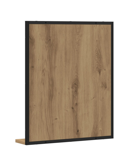 Specchio con lo scaffale rovere artigianale 50 x 12 x 60 cm