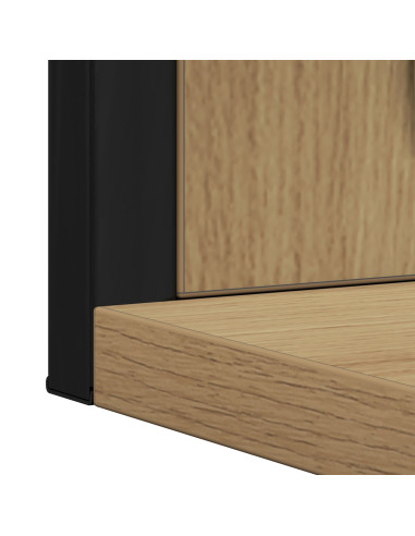 Specchio con lo scaffale rovere artigianale 50 x 12 x 60 cm