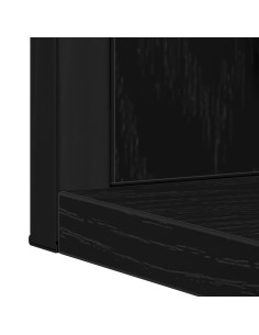 Specchio con lo scaffale Rovere nero 50 x 12 x 60 cm