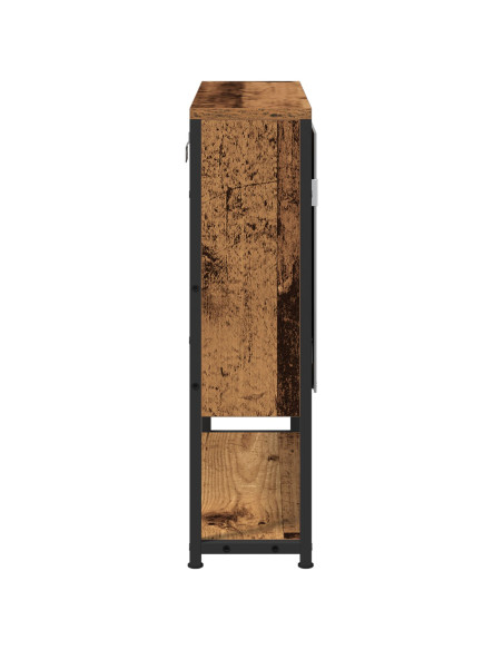 Mobile da bagno con specchio in legno vecchio 60x16x60 cm in legno ingegnerizzato