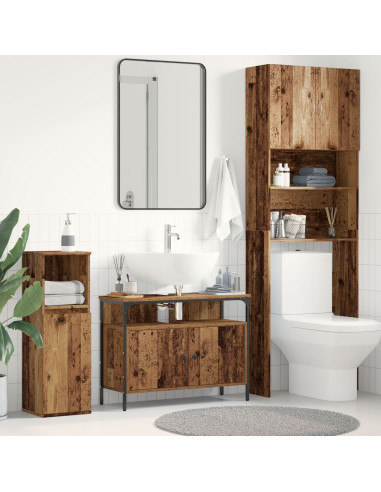Armadio per Lavabo da Bagno Legno vecchio 80 x 30 x 60 cm