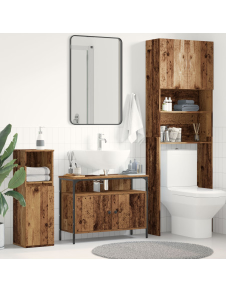 Mobile da Bagno  in Legno Vecchio 80x30x60 cm in Legno Ingegnerizzato
