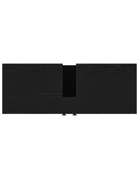 Mobiletto da Bagno  Nero Rovere 80x30x60 cm Legno Ingegnerizzato
