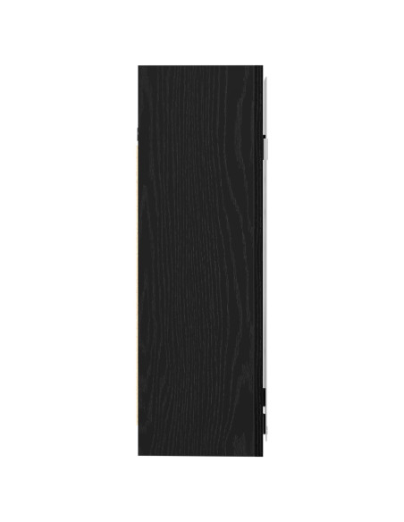 Armadio Specchio per il Bagno  Nero Rovere 62,5x20,5x64cm in Legno Ingegnerizzato