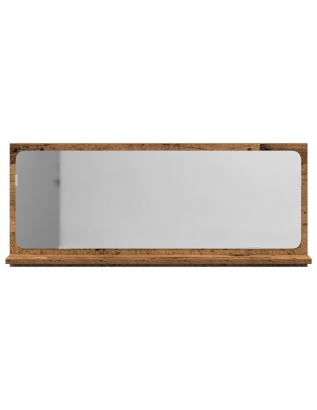 Mensola Specchio con specchio Legno vecchio 90 x 10,5 x 37 cm