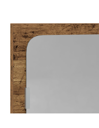 Mensola Specchio con specchio Legno vecchio 90 x 10,5 x 37 cm