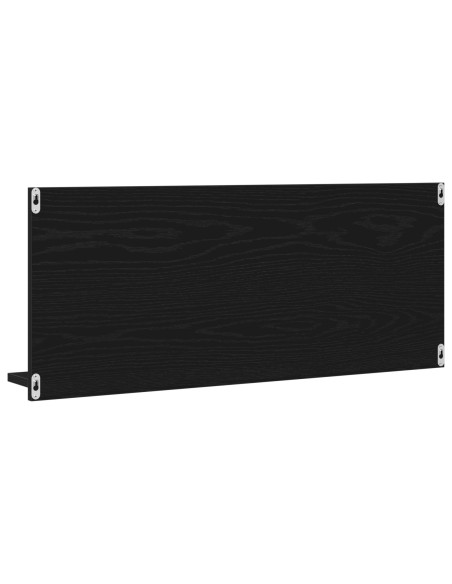 Mensola Specchio con lo scaffale Rovere Nero 90 x 10,5 x 37 cm