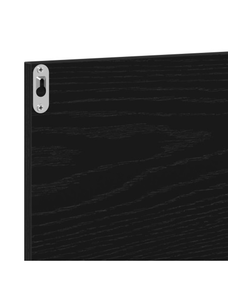 Specchio da bagno  nero rovere 90x10,5x37 cm in legno ingegnerizzato