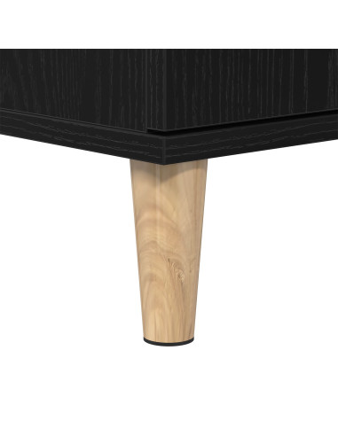 Mobile da Bagno Rovere Nero 30 x 30 x 190 cm Legno multistrato