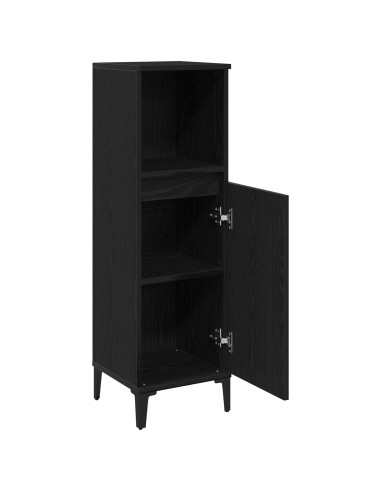 Mobile da Bagno Rovere Nero 30 x 30 x 100 cm Legno multistrato