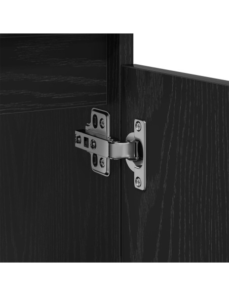 Mobile Lavabo  Nero Rovere 58x33x60 cm Legno Ingegnerizzato