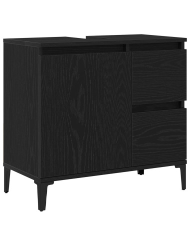 Mobile da Bagno Rovere Nero 65 x 33 x 60 cm Legno multistrato