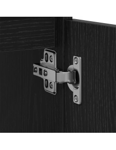 Armadio per Lavabo da Bagno Rovere Nero 80 x 33 x 60 cm 2