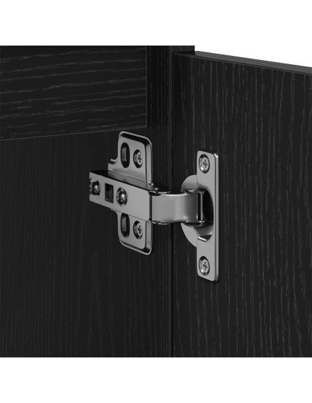 Armadio per Lavabo da Bagno Rovere Nero 80 x 33 x 60 cm