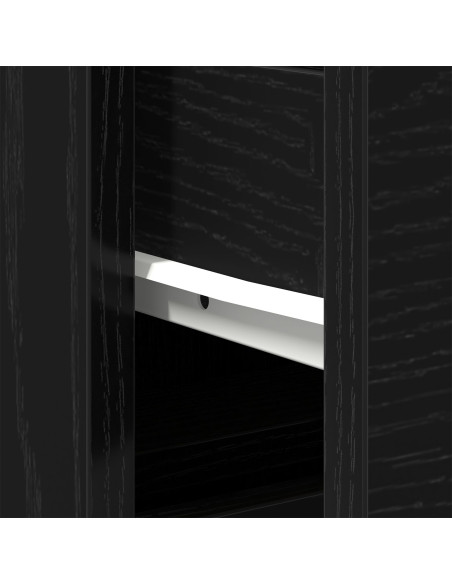 Armadio per Lavabo da Bagno Rovere Nero 80 x 33 x 60 cm