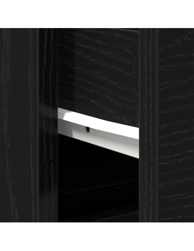 Armadio per Lavabo da Bagno Rovere Nero 80 x 33 x 60 cm