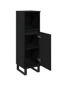 Mobile da Bagno Rovere Nero 30 x 30 x 100 cm Legno multistrato