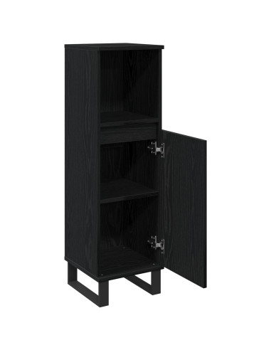 Mobile da Bagno Rovere Nero 30 x 30 x 100 cm Legno multistrato