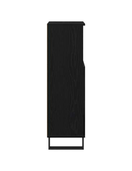 Mobile da bagno  Nero Rovere 30x30x100 cm Legno ingegnerizzato
