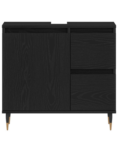 Mobile da Bagno Rovere Nero 65 x 33 x 60 cm Legno multistrato