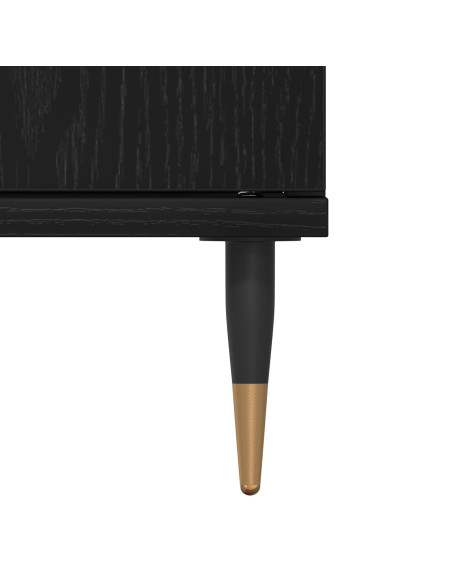 Mobile Bagno  Nero Rovere 65x33x60 cm Legno ingegnerizzato