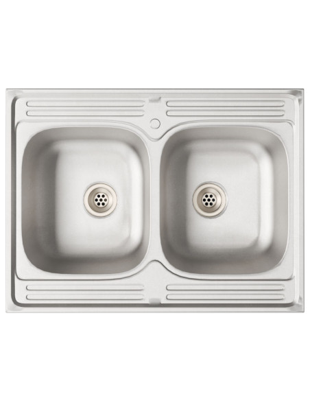 Base per lavabo  ""Porto"" con lavabo in rovere sonoma, 80x46x84,5 cm, in legno ingegnerizzato