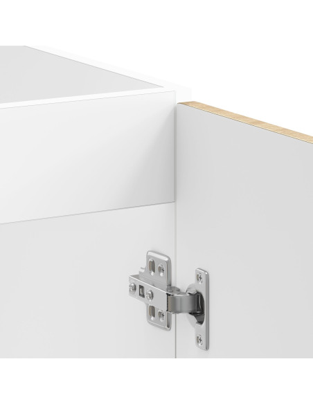 Base per lavabo  ""Porto"" con lavabo in rovere sonoma, 80x46x84,5 cm, in legno ingegnerizzato