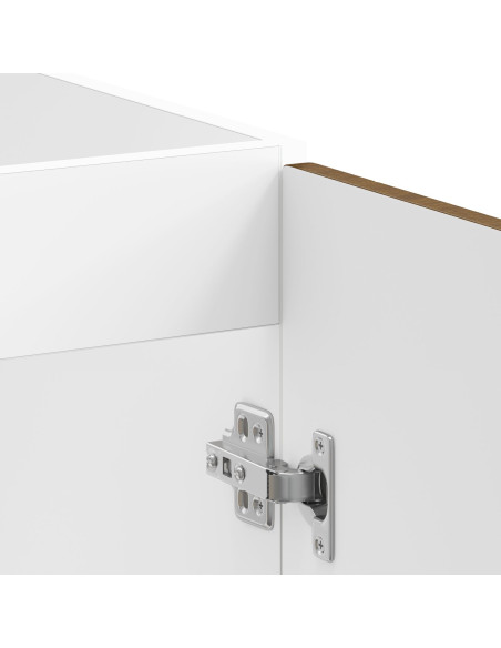 Mobile Base per Lavandino 'Porto' con Lavandino Rovere Marrone 80x46x84,5 cm Legno Ingegnerizzato