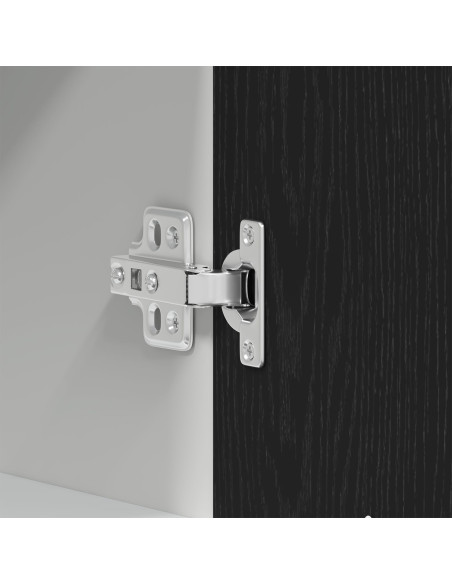 Armadio sospeso in rovere nero 60x31x60 cm realizzato in legno ingegnerizzato