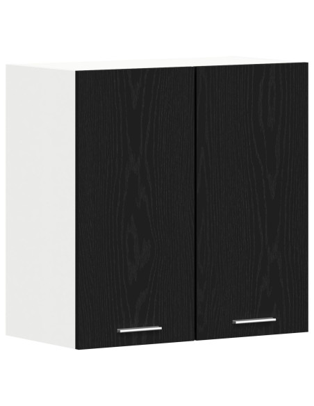 Armadio sospeso in rovere nero 60x31x60 cm realizzato in legno ingegnerizzato