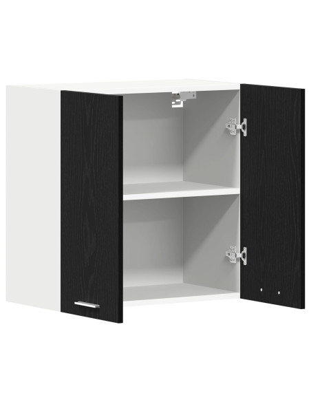 Armadio sospeso in rovere nero 60x31x60 cm realizzato in legno ingegnerizzato