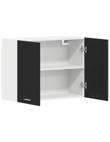 Cabinet Appeso in Rovere Nero - 80x31x60 cm - Realizzato in Legno Ingegnerizzato