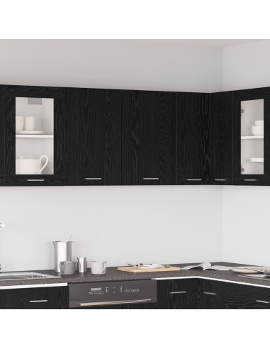 Armadio pensile Lyon Rovere Nero 80 x 31 x 60 cm