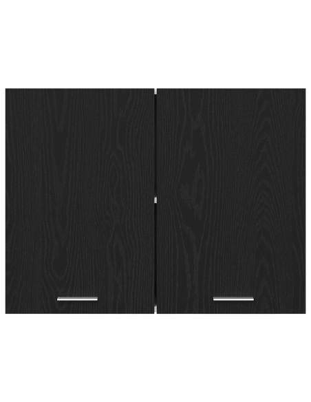 Cabinet Appeso in Rovere Nero - 80x31x60 cm - Realizzato in Legno Ingegnerizzato