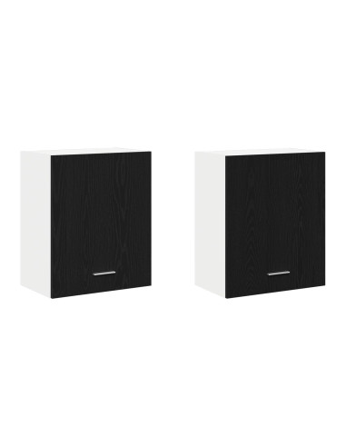 Armadio pensile Lyon 2 pcs Rovere Nero 50 x 31 x 60 cm