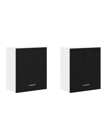 Armadi a muro  - 2 confezioni - Rovere nero, 100x31x60 cm - Realizzati in legno ingegnerizzato