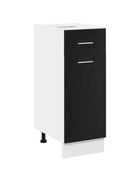 Mobile con cassetti in rovere nero - 30x46x81.5 cm